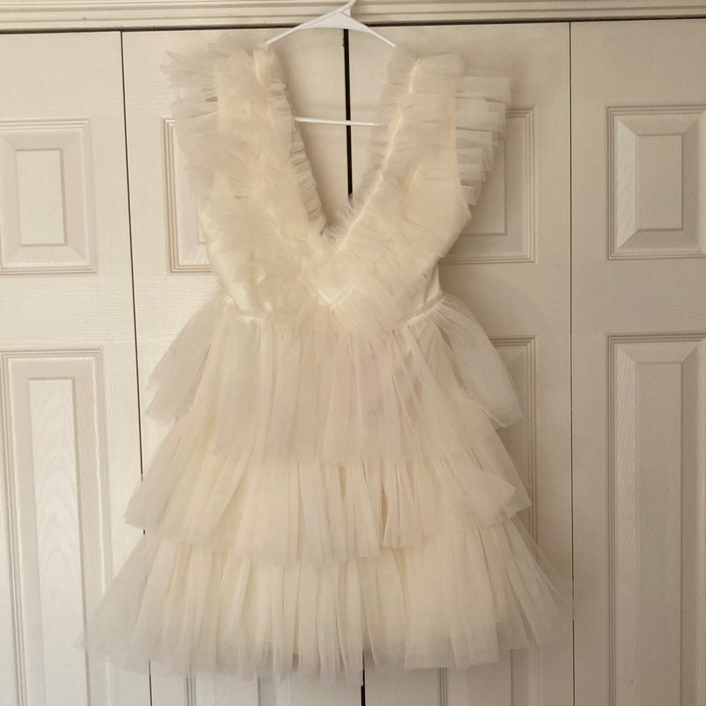 Betsey Johnson Cream Tulle Dress